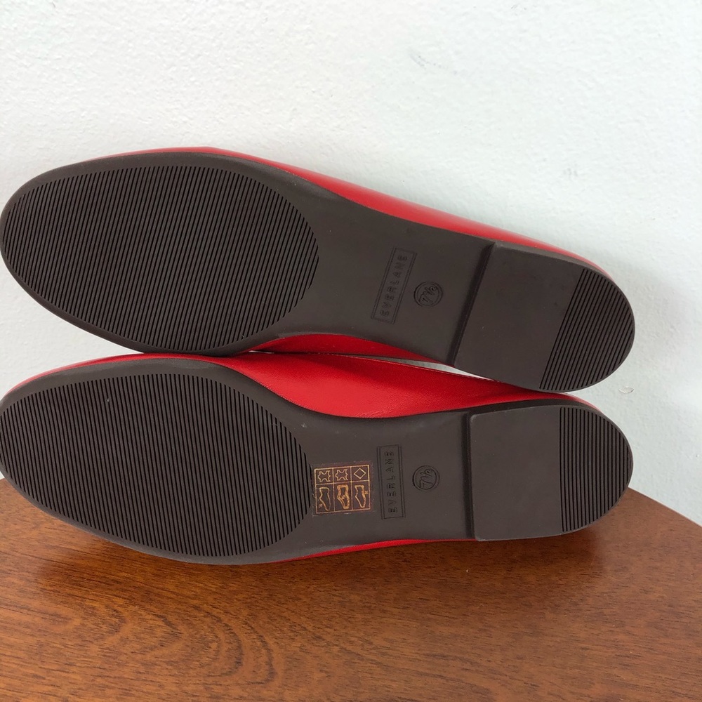 Everlane The Day Loafer Mule In Red Size 7.5 - Picture 10 of 13